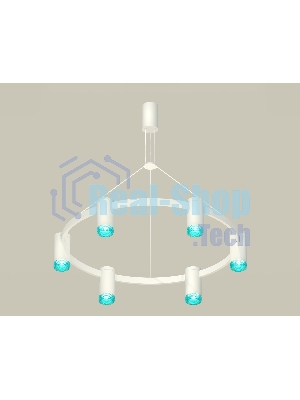 Светильник Ambrella light XB9021202/6 SWH/BL белый песок/голубой MR16 GU5.3 (С9021, N6153)