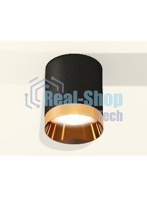 Светильник Ambrella Light XS6302024 SBK/PYG черный песок/золото желтое полированное MR16 GU5.3 (C6302, N6134)