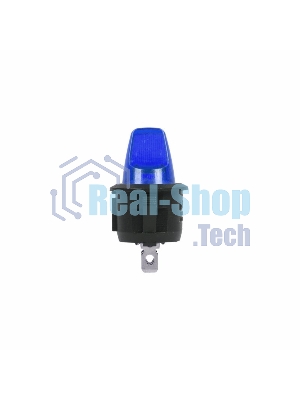 Выключатель клавишный Rexant круглый 250V 6А (3с) ON-OFF синий