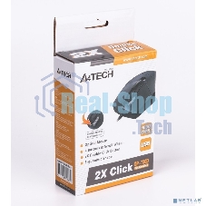 Мышь проводная A4Tech OP-730D черный, 1000 dpi, USB Type-A, кнопки - 4
