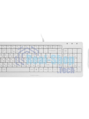 Комплект клавиатура+мышь A4Tech FStyler F1512 проводной, USB, 1200 DPI, белый