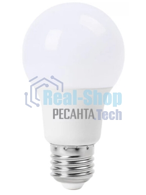 Лампа светодиодная Ресанта LL-R-A60-7W-230-4K-E27 груша, 7 Вт, нейтральный, Е27