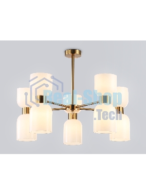 Люстра Ambrella light LH56093/10 BS/FR латунь/белый матовый E14*10 max 40W D700*510