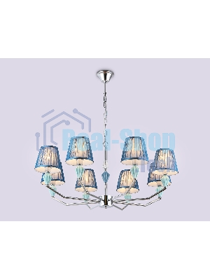 Люстра Ambrella light LH75063/8 CH/DB хром/темно синий E14/8 max 40W D870*810
