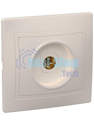 Розетка телевизионная TV 1-м СП Кварта РТВ10-ККм IP20 крем. IEK EAK10-K33-DM
