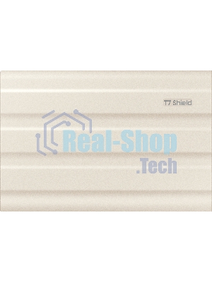Внешний SSD Samsung T7 Shield, 2TB, USB 3.2 Gen 2 Type-C, R/W 1050/1000, бежевый
