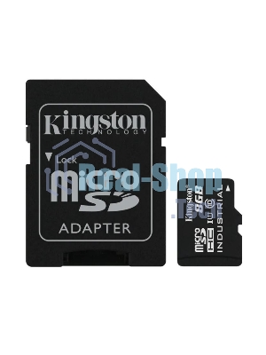 Флеш карта Kingston 8Gb microSDHC Industrial C10 A1 pSLC Card + SD Adapter