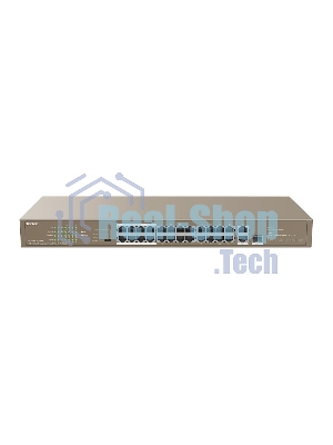 Коммутатор Tenda TEF1126P-24-250W 26-Портовыйбез управления FE c 24 портами PoE