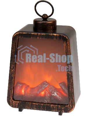Светодиодный камин Neon-night Лофт с эффектом живого огня 17х10х24,5 см, 3хС (не в комплекте) и USB (в комплекте)