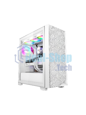 Компьютерный корпус PCCooler C3D510 WH ARGb, Tempered Glass Full Tower, White, TG, 0.7 SPCC, 3x120мм ARGb E-ATX, ATX, mATX, mITX 170/390/410мм 2x2.5