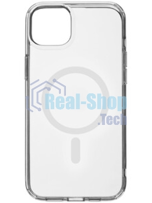 Чехол (клип-кейс) uBear для Apple iPhone 15 Plus Real Mag Case with MagSafe прозрачный (CS254TT67RL-I23M)
