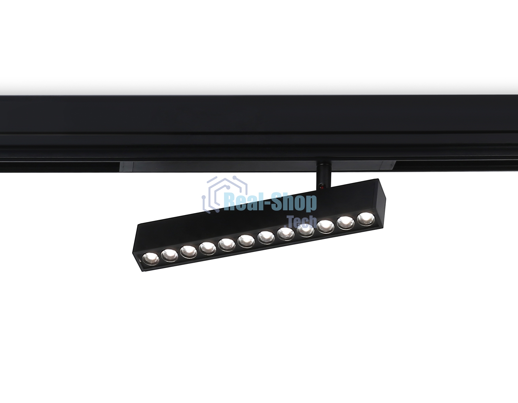 Управляемый светодиодный светильник для шинопровода Magnetic Ambrella light GL1342 BK черный IP20 12W 3000K-6400K 220V 24° 232*25*112 (Без ПДУ)