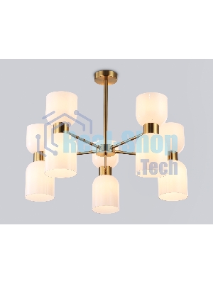 Люстра Ambrella light LH56093/10 BS/FR латунь/белый матовый E14*10 max 40W D700*510