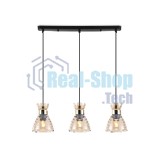Светильник Ambrella light TR3404/3 BK/FGD/TI черный/золото/янтарь E27/3 max 60W 550*135*1000
