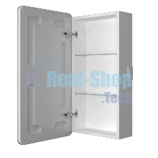 Зеркальный шкаф Bau Stil 40х80, LED подсветка, сенсор, плавное закрывание, оборачиваемый