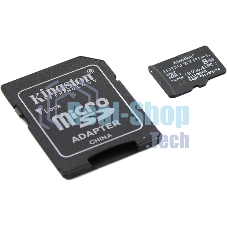 Флеш карта Kingston 8Gb microSDHC Industrial C10 A1 pSLC Card + SD Adapter