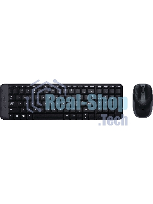Комплект клавиатура+мышь Logitech MK220 беспроводной, USB, 1000 DPI, чёрный
