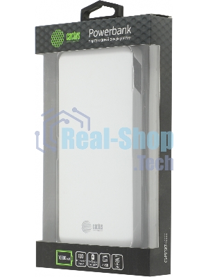 Портативный аккумулятор Cactus CS-PBFSKT-10000 10000mAh 2.1A 2xUSB белый