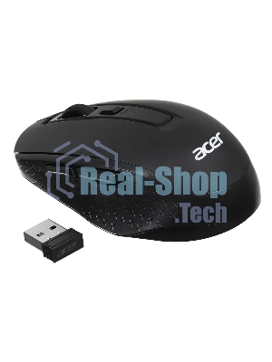Мышь беспроводная Acer OMR070 черный, 1600 dpi, радиоканал, Bluetooth, USB, кнопки - 6