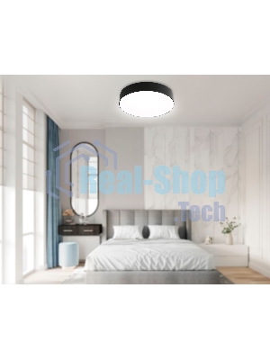Потолочный светодиодный светильник Ambrella light FZ1360 BK черный IP20 40W 3000-6500K 390*80 (ПДУ ИК)