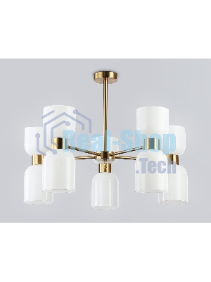 Люстра Ambrella light LH56093/10 BS/FR латунь/белый матовый E14*10 max 40W D700*510