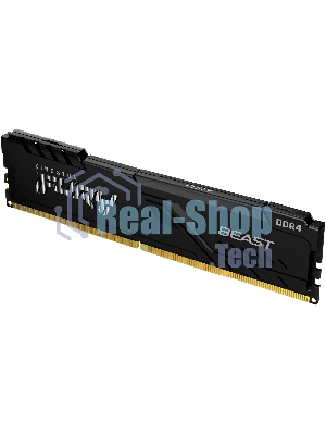 Оперативная память Kingston Fury Beast, DDR4, 16GB (1x16GB), 3200MHz, CL16, DIMM, с радиатором, черный