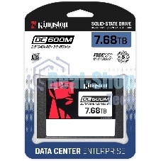 Накопитель SSD Kingston DC600M, 7680 Gb, SATA III, R/W 560/530 МБ/с