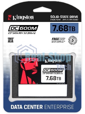 Накопитель SSD Kingston DC600M, 7680 Gb, SATA III, R/W 560/530 МБ/с