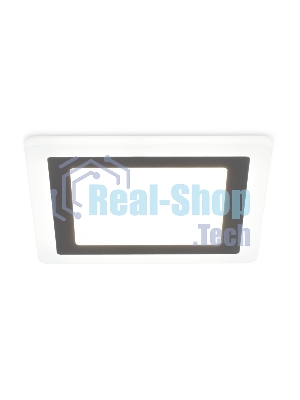 Встраиваемый cветодиодный светильник с подсветкой Ambrella light DCR390 3W+3W 4200K+4200K 220-240V 105*105*20 (A75*75)