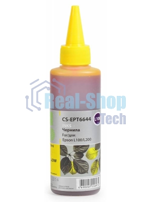Чернила Cactus CS-EPT6644 желтый, 100 мл, для Epson L100/L110/L120/L132/L200/L210/L222/L300/L312/L350/L355/L362/L366/L456/L550/L555/L566/L1300