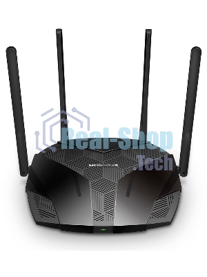 Роутер Mercusys MR70X AX1800 Dual-Band WiFi 6 Router, 574 Mbps at 2.4 GHz + 1201 Mbps at 5 GHz,4× Fixed External Antennas, 3× Gigabit LAN Ports, 1× Gigabit WAN Port, 1024-QAM, OFDMA, Router/Access Point Mode, MU-MIMO, WPA3, TWT, BSS Color