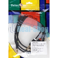 Кабель-адаптер 3.5ST(M)/2X6.35 ST(M), 1.5м, Telecom PRO <TAV6168-1.5M>