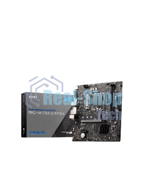 Материнская плата MSI PRO H610M-G DDR4, LGA 1700, Intel H610, 2xDDR4, 4xSATA, 1xM.2, 1xPCIe 4.0 x16, 1xPCIe 3.0 x1, 1xHDMI, 1xDP, 1xVGA, 1xRJ45 1Gb, 2xUSB-A 3.2 Gen 1, 4xUSB-A 2.0, 3x3.5мм, 7.1, mATX