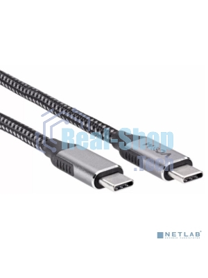 Кабель VCOM CU420M-1M USB3.2 Gen2X2, CM->CM, 20Gbs, 100WT, 4KX60Hz, All shell, 1 м