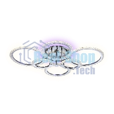 Потолочный светодиодный светильник FA413/4+2 CH хром 132W 840*600*120 (ПДУ РАДИО 2.4G)