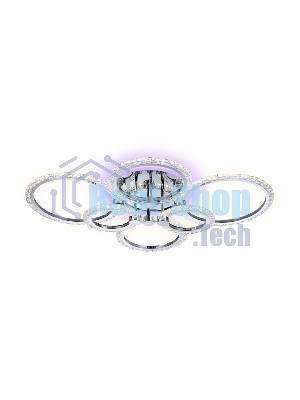 Потолочный светодиодный светильник FA413/4+2 CH хром 132W 840*600*120 (ПДУ РАДИО 2.4G)