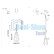 Светильник Ambrella light LH53181 BS/CL латунь/прозрачный E14 max 40W D140*1950