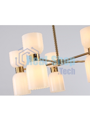 Люстра Ambrella light LH56093/10 BS/FR латунь/белый матовый E14*10 max 40W D700*510