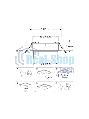 Светильник Ambrella light TN5212 WH белый GX53 D110*58