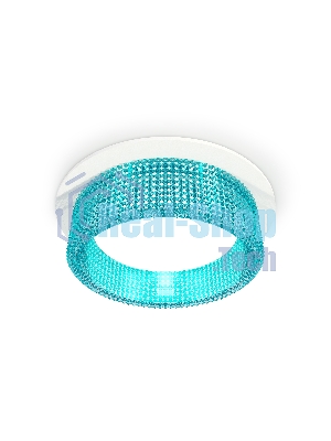 Комплект встраиваемого светильника Ambrella light XC8050033 SWH/BL белый песок/голубой GX53 (C8050, N8488)