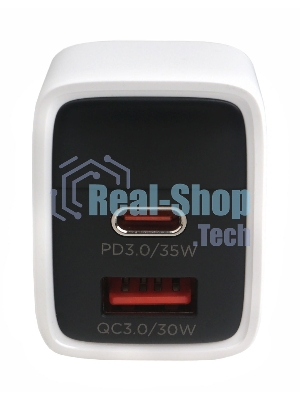 Сетевое зарядное устройство с дисплеем Cablexpert MP3A-PC-52, 35Вт GaN, QC3.0/PD3.0, 1хUSB, 1хType-C, белый, коробка