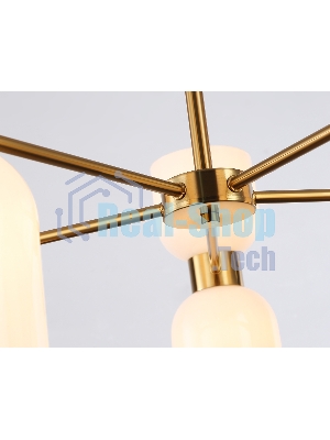 Люстра Ambrella light LH56093/10 BS/FR латунь/белый матовый E14*10 max 40W D700*510