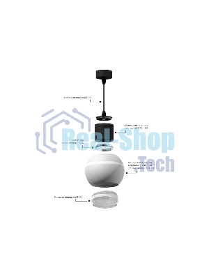 Насадка для корпуса светильника N7165 FR белый матовый D70*H28mm Out15mm MR16