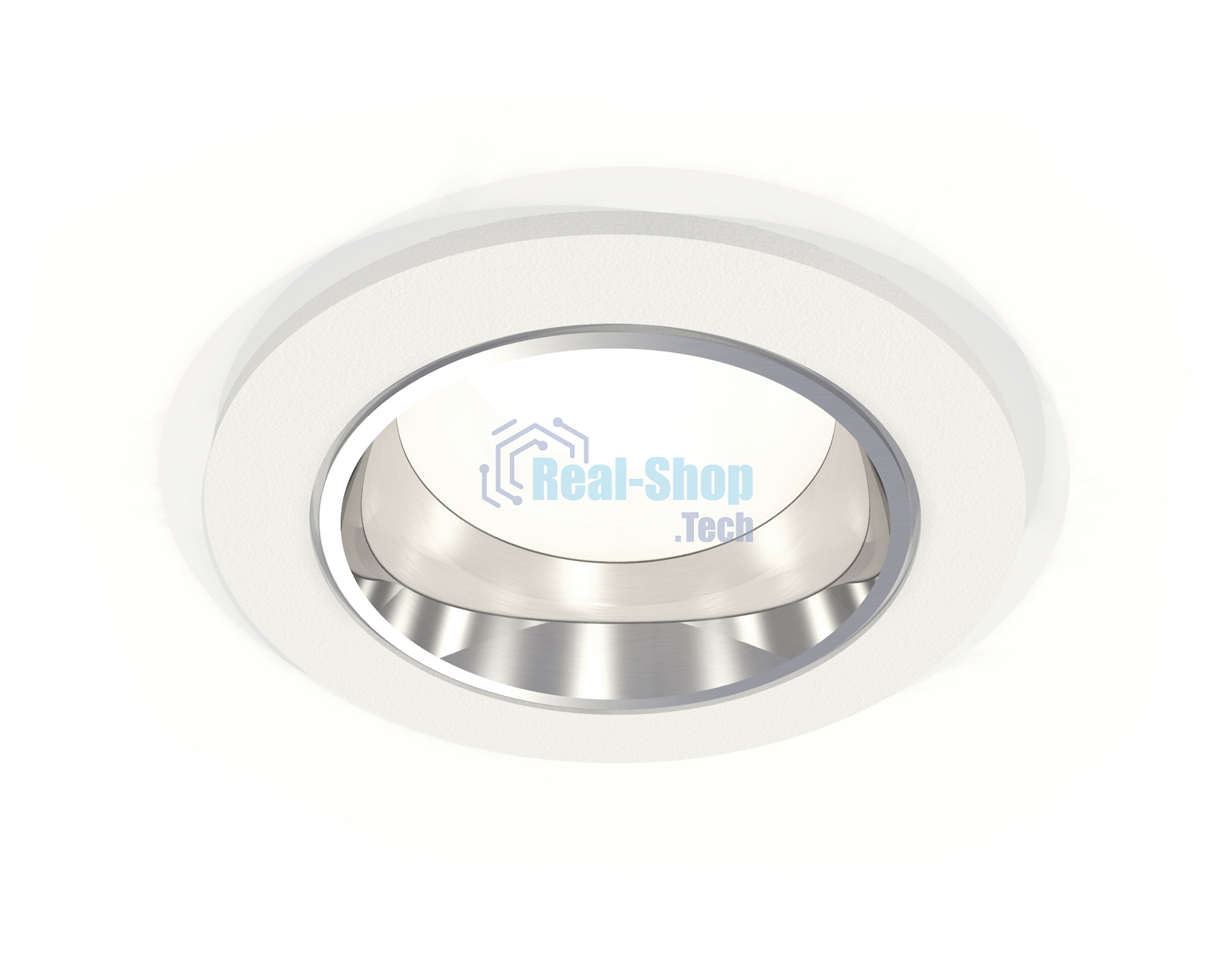 Комплект встраиваемого светильника Ambrella light XC6512003 SWH/PSL белый песок/серебро полированное MR16 GU5.3 (C6512, N6112)