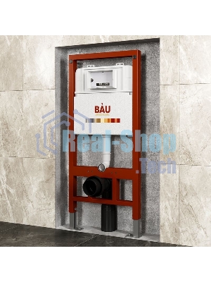 Комплект BAU 6 в 1: инсталляция BAU PRO, унитаз подвесной безободковый торнадо обратного потока Bau Dream 52х36 Hurricane-2, быстросъемное тонкое сиденье дюропласт микролифт, клавиша BASIC хром