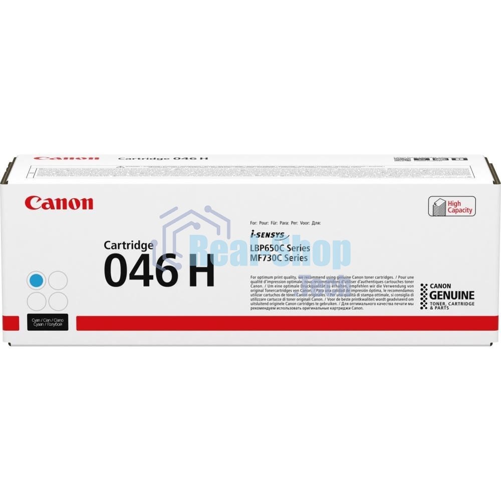 Картридж лазерный Canon 046C H голубой для i-SENSYS MF732/734/735, LBP653/654 5000 стр.
