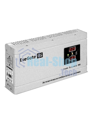 Стабилизатор напряжения ExeGate Master Turbo AVS-1000 (1000ВА, 100-265В, цифр. индикация вход/вых. напряжения, 220В±8%, КПД 98%, 5 уровней защиты, задержка, усиленный метал.корпус, евророзетка, RTL)