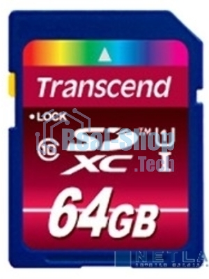 Флеш карта SDXC 64Gb Class10 Transcend TS64GSDXC10U1 BULK w/o adapter