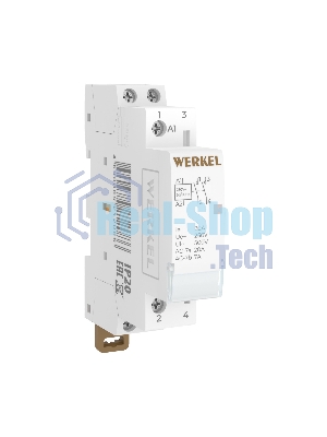 Контактор модульный Werkel 20 A 2NO (1 мод.) W941M20O