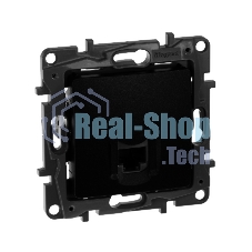 Информационная розетка RJ 45, категория 5e, UTP, Etika, антрацит